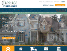 Tablet Screenshot of carriageinsuranceagency.com